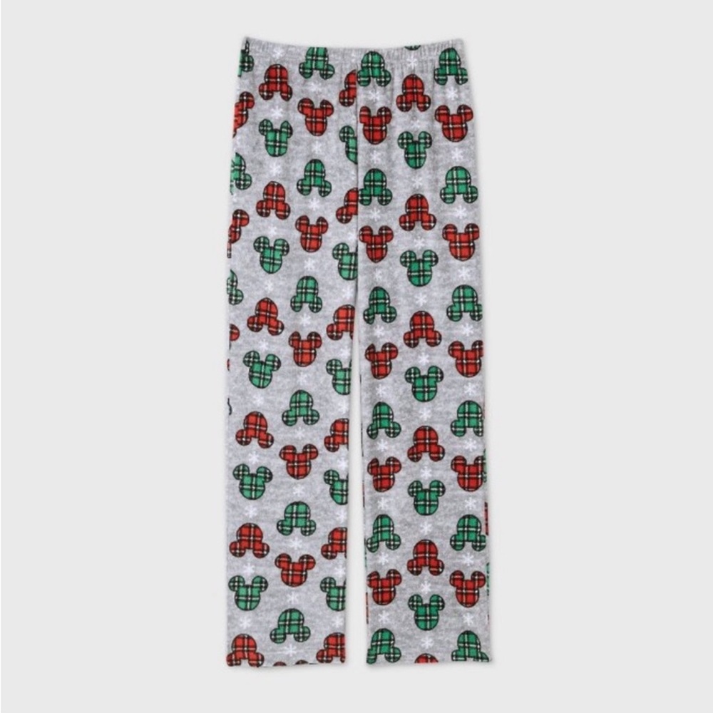 Disney Fleece Mickey Mouse Christmas Holiday Pajama Pants
